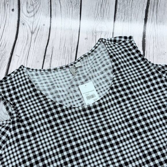 NWT Cato Fashion Gingham Cold Shoulder Blouse Size 26/28 - Picture 5 of 5